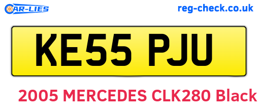 KE55PJU are the vehicle registration plates.