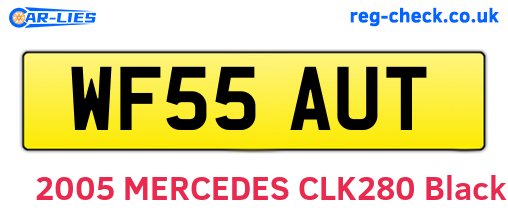 WF55AUT are the vehicle registration plates.