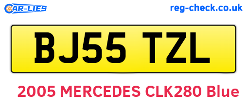 BJ55TZL are the vehicle registration plates.