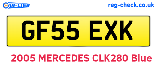 GF55EXK are the vehicle registration plates.