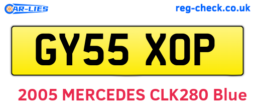 GY55XOP are the vehicle registration plates.