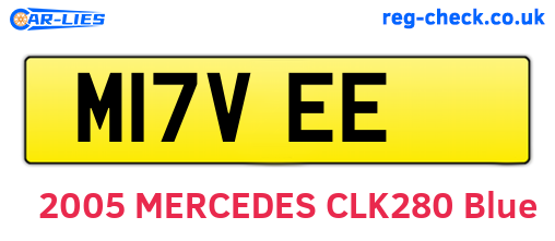 M17VEE are the vehicle registration plates.
