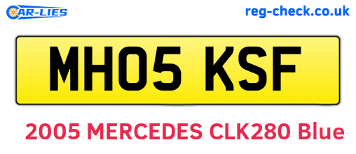 MH05KSF are the vehicle registration plates.