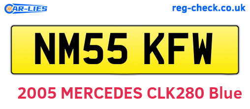NM55KFW are the vehicle registration plates.