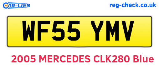 WF55YMV are the vehicle registration plates.