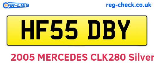 HF55DBY are the vehicle registration plates.
