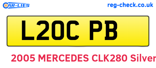 L20CPB are the vehicle registration plates.