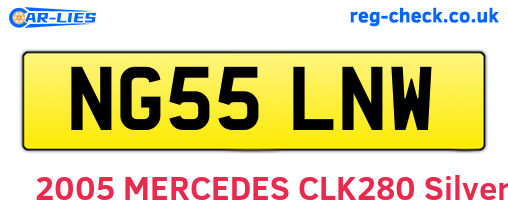 NG55LNW are the vehicle registration plates.