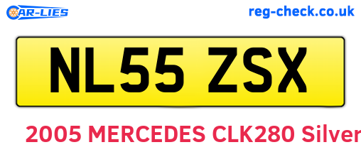NL55ZSX are the vehicle registration plates.