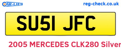 SU51JFC are the vehicle registration plates.