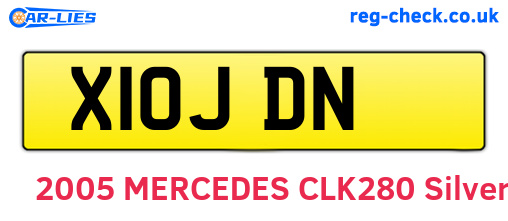 X10JDN are the vehicle registration plates.