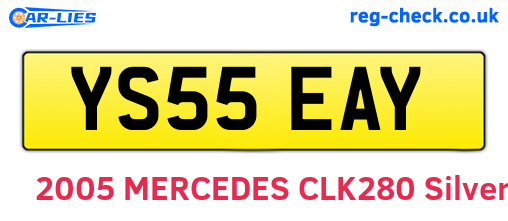 YS55EAY are the vehicle registration plates.