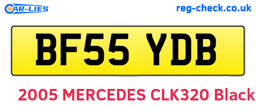 BF55YDB are the vehicle registration plates.