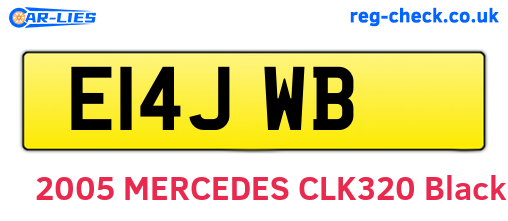 E14JWB are the vehicle registration plates.