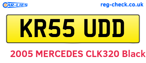 KR55UDD are the vehicle registration plates.