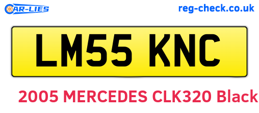 LM55KNC are the vehicle registration plates.