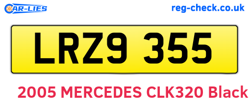 LRZ9355 are the vehicle registration plates.
