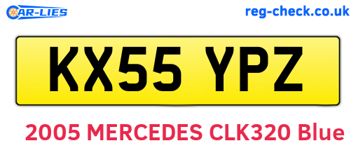 KX55YPZ are the vehicle registration plates.