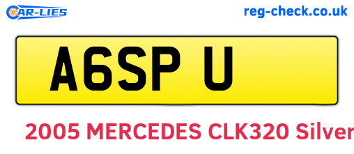 A6SPU are the vehicle registration plates.