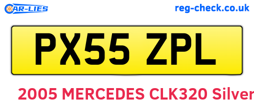 PX55ZPL are the vehicle registration plates.