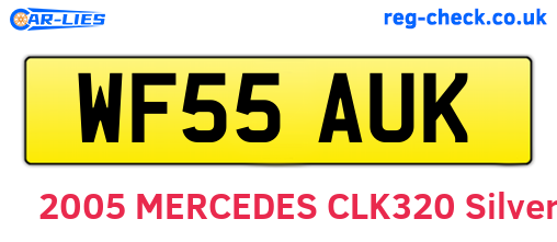 WF55AUK are the vehicle registration plates.