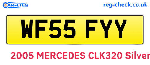 WF55FYY are the vehicle registration plates.