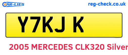 Y7KJK are the vehicle registration plates.