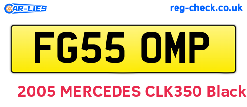 FG55OMP are the vehicle registration plates.