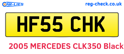 HF55CHK are the vehicle registration plates.