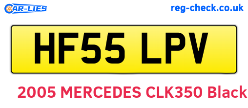 HF55LPV are the vehicle registration plates.