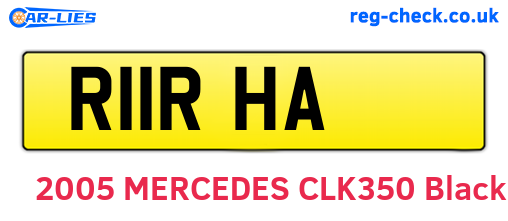 R11RHA are the vehicle registration plates.