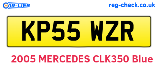 KP55WZR are the vehicle registration plates.