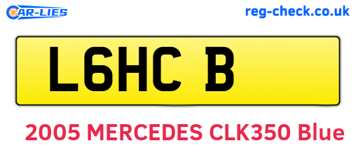 L6HCB are the vehicle registration plates.