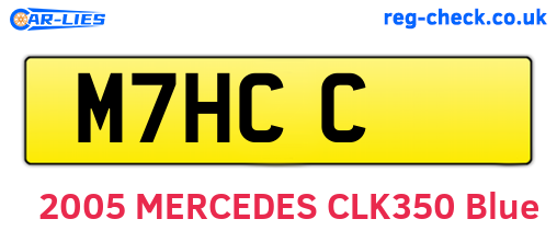 M7HCC are the vehicle registration plates.