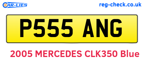 P555ANG are the vehicle registration plates.