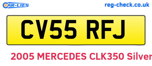 CV55RFJ are the vehicle registration plates.
