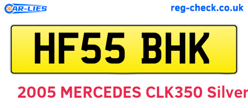 HF55BHK are the vehicle registration plates.
