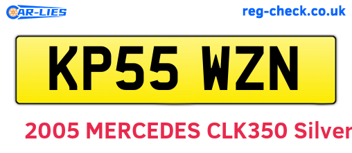 KP55WZN are the vehicle registration plates.