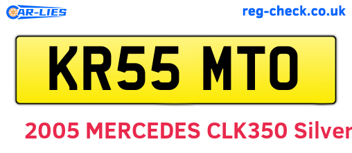 KR55MTO are the vehicle registration plates.