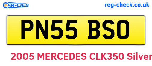 PN55BSO are the vehicle registration plates.