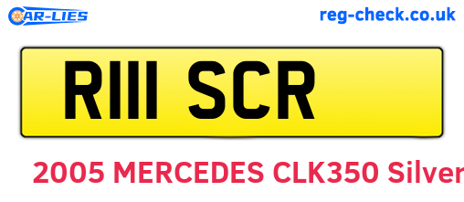 R111SCR are the vehicle registration plates.
