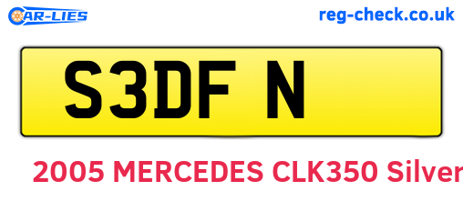 S3DFN are the vehicle registration plates.