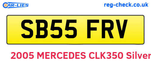 SB55FRV are the vehicle registration plates.