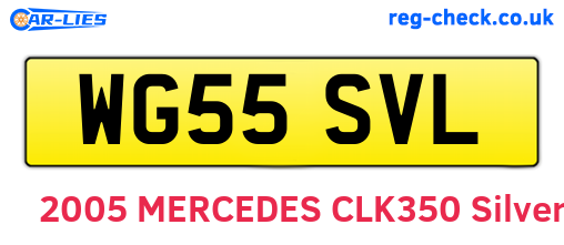 WG55SVL are the vehicle registration plates.