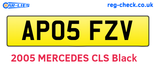 AP05FZV are the vehicle registration plates.