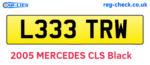 L333TRW are the vehicle registration plates.
