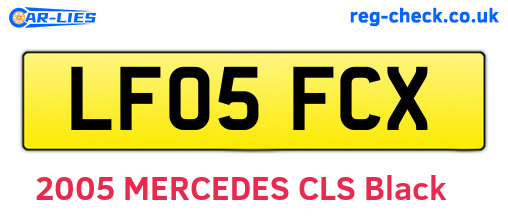 LF05FCX are the vehicle registration plates.