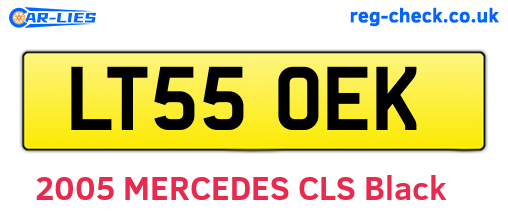 LT55OEK are the vehicle registration plates.