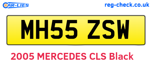MH55ZSW are the vehicle registration plates.