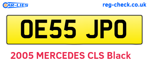 OE55JPO are the vehicle registration plates.